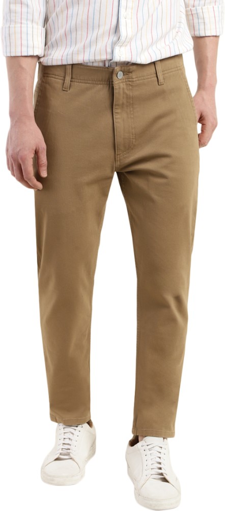 Buy Levis Beige Cotton Slim Fit Printed Trousers for Mens Online  Tata CLiQ