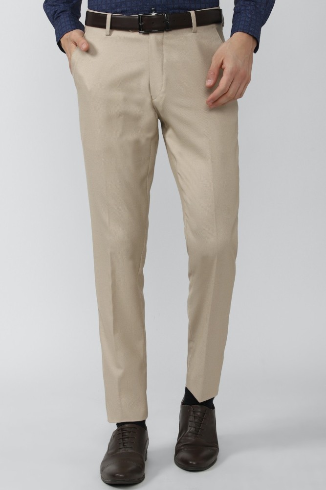 Buy Peter England Grey Cotton Slim Fit Trousers for Mens Online  Tata CLiQ
