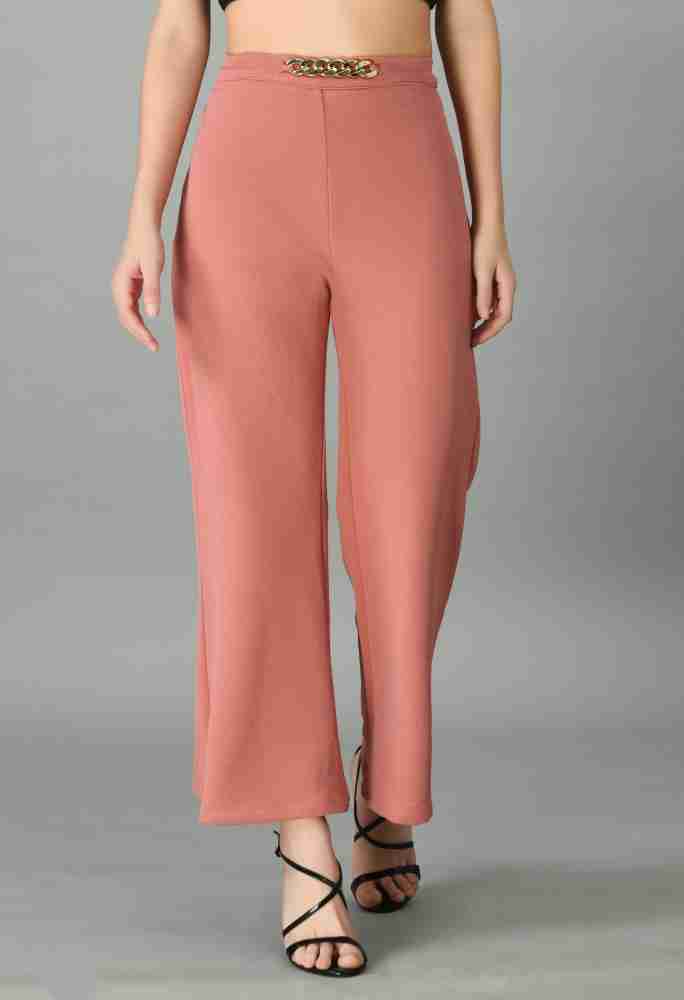 IUGA Relaxed Women Pink Trousers - Buy IUGA Relaxed Women Pink Trousers  Online at Best Prices in India