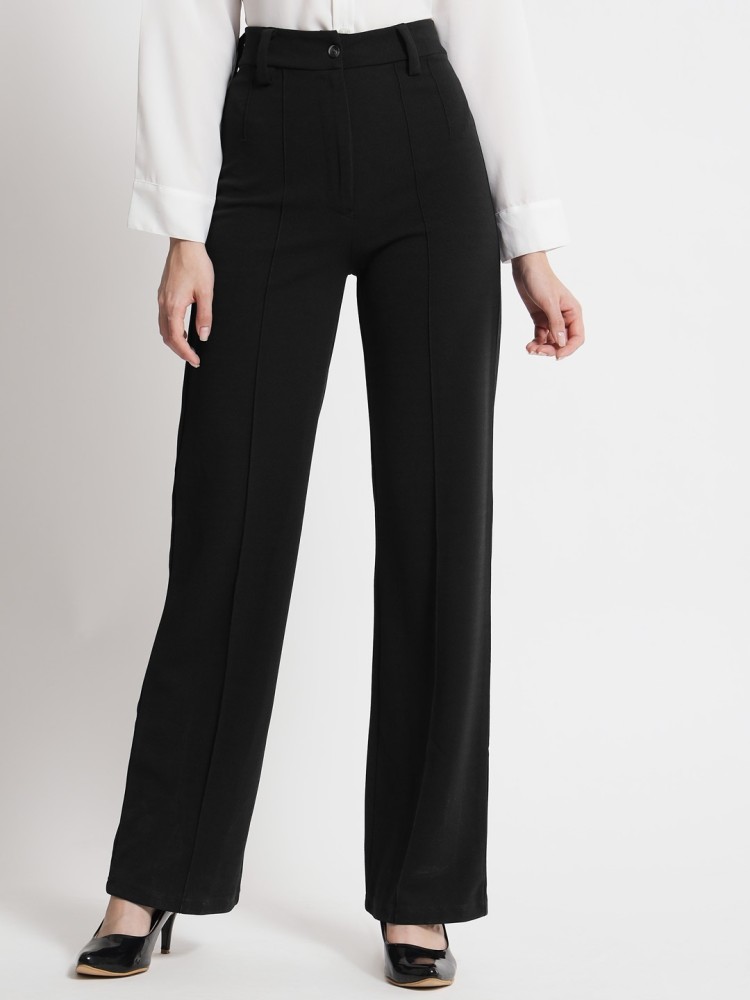 LEE TEX Regular Fit Women Black Trousers - Buy LEE TEX Regular Fit