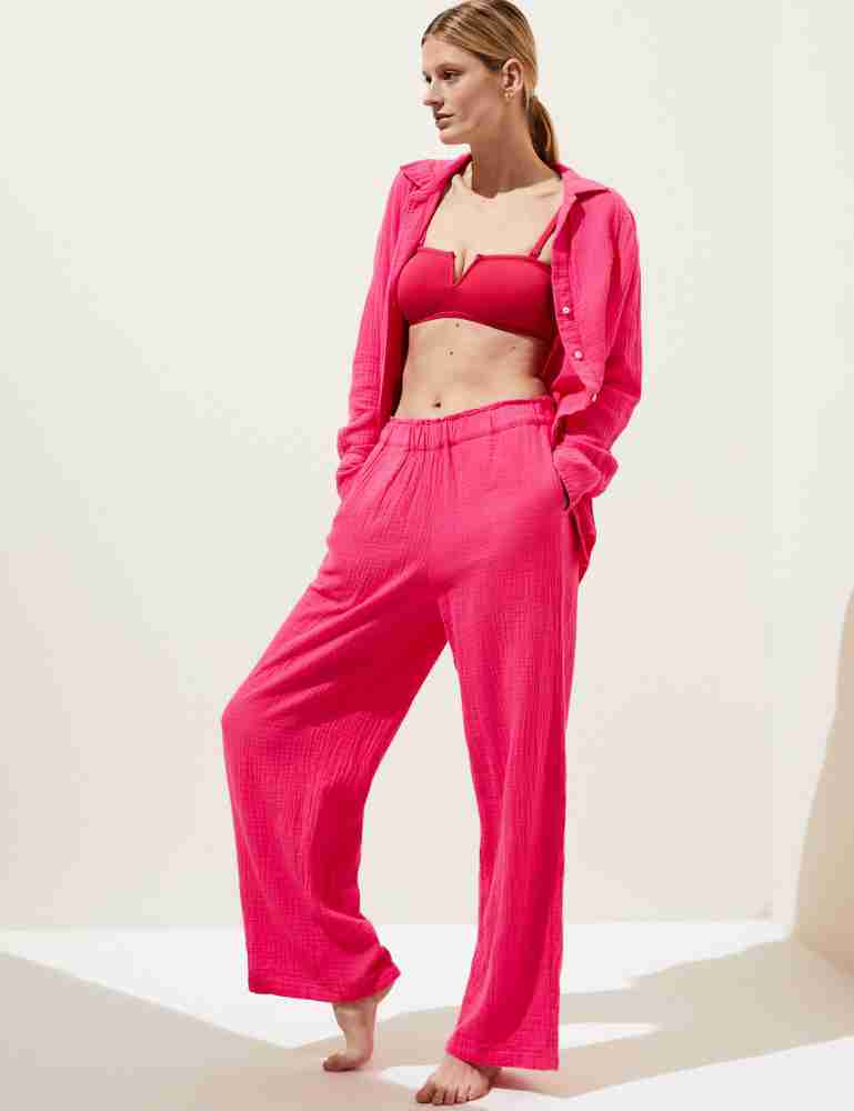 MARKS & SPENCER Regular Fit Women Pink Trousers - Buy MARKS & SPENCER  Regular Fit Women Pink Trousers Online at Best Prices in India