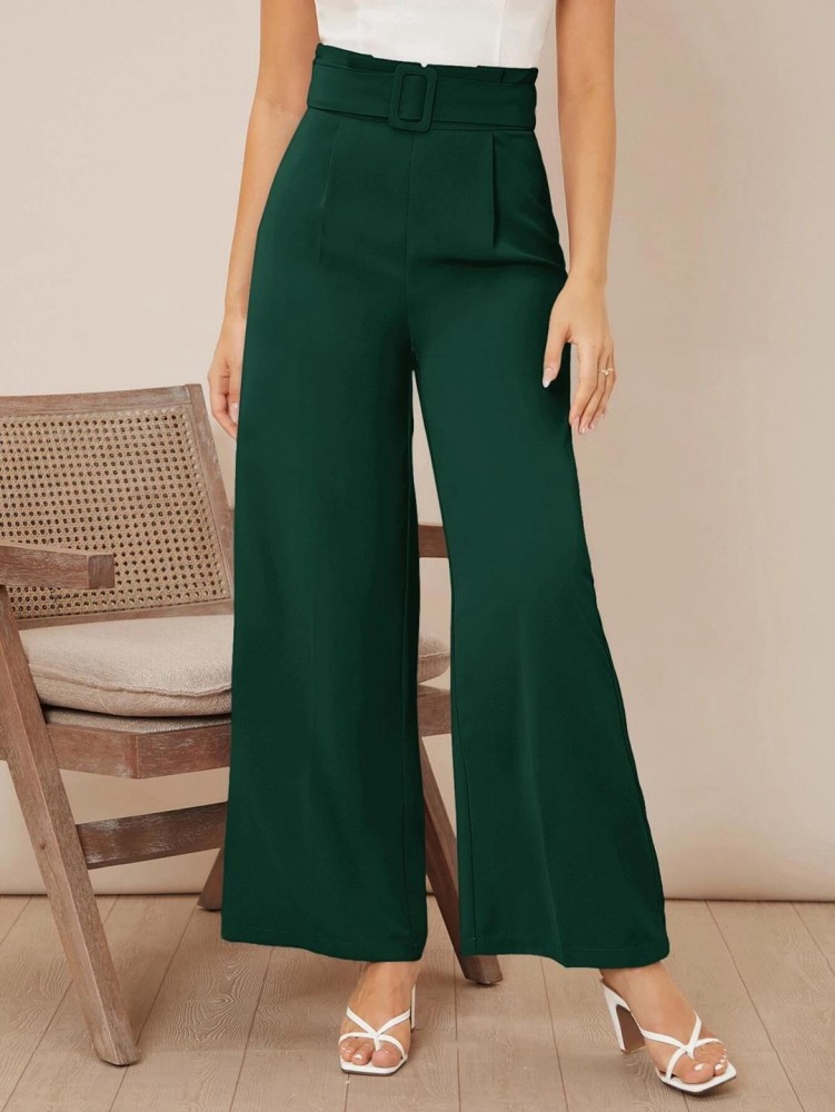 KOTTY Regular Fit Women Green Trousers