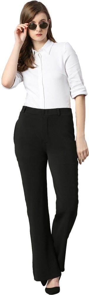 Smarty Pants Flared Women Black Trousers - Buy Smarty Pants Flared Women  Black Trousers Online at Best Prices in India