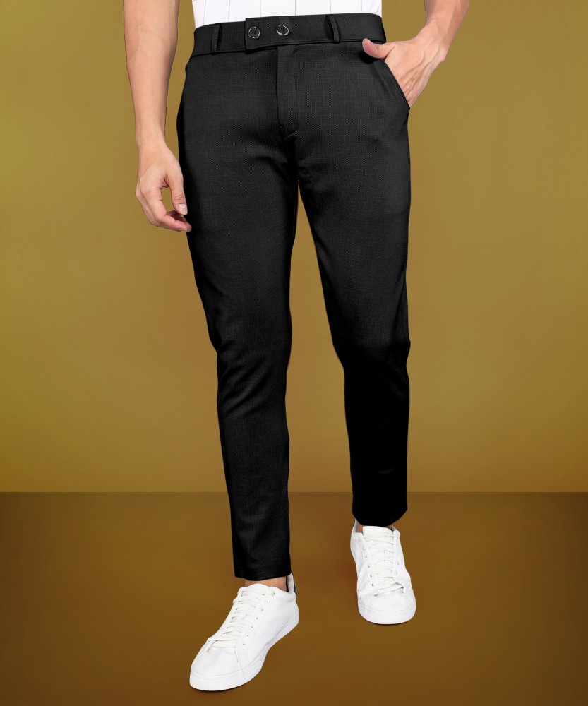 Kassually Trousers and Pants  Buy KASSUALLY Black Belted High Waist  Straight Trouser Online  Nykaa Fashion