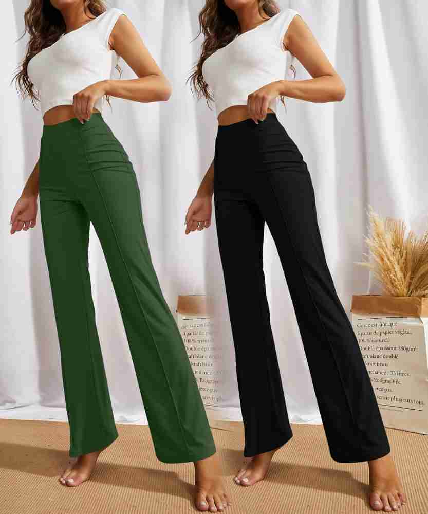 Victoria High Waisted Dress Pants - Hunter Green