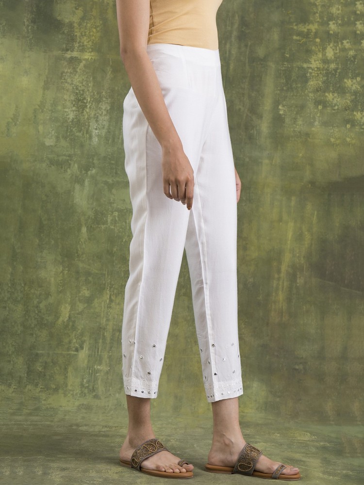 Statement White Shirt and Green Trousers Set for Women  BInfinite