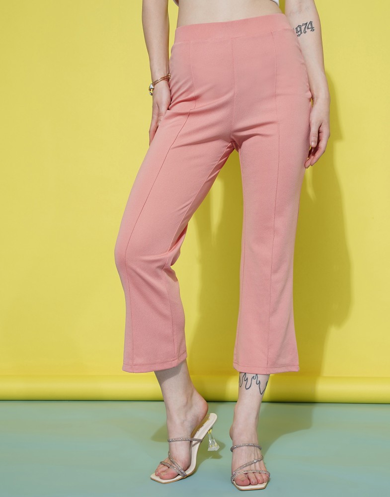 Siril Regular Fit Women Pink Trousers - Buy Siril Regular Fit
