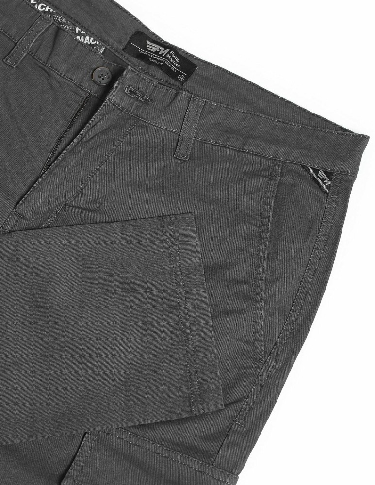 FLYING MACHINE Slim Fit Men Grey Trousers - Buy FLYING MACHINE Slim Fit Men  Grey Trousers Online at Best Prices in India