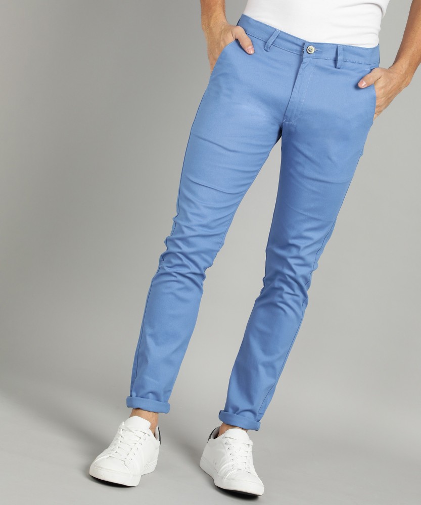 Urbano Fashion Slim Fit Men Blue Trousers - Buy Urbano Fashion Slim Fit Men Blue  Trousers Online at Best Prices in India