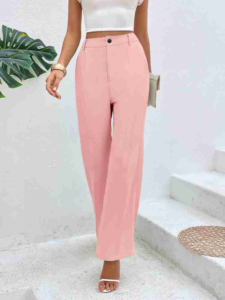 LEE TEX Regular Fit Women Pink Trousers - Buy LEE TEX Regular Fit