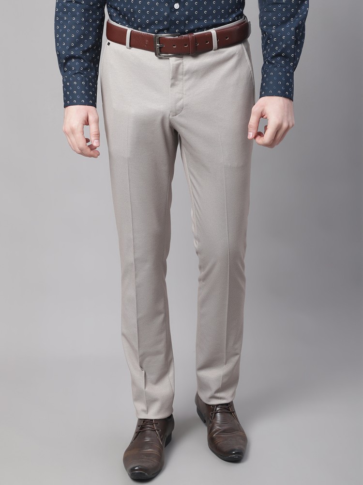 Buy Cantabil Men Light Grey Checkered Formal Trousers Online at Best Prices  in India  JioMart