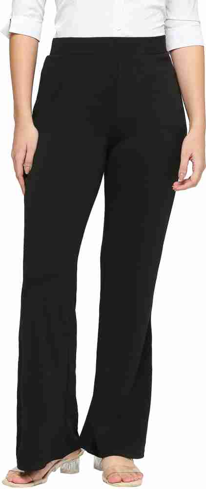 Smarty Pants Flared Women Black Trousers - Buy Smarty Pants Flared Women  Black Trousers Online at Best Prices in India