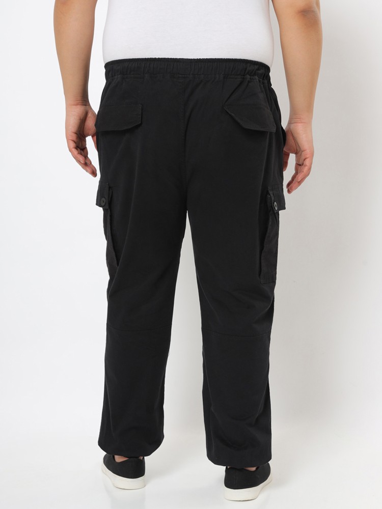 Buy Men's Black Relaxed Fit Cargo Jeans Online at Bewakoof