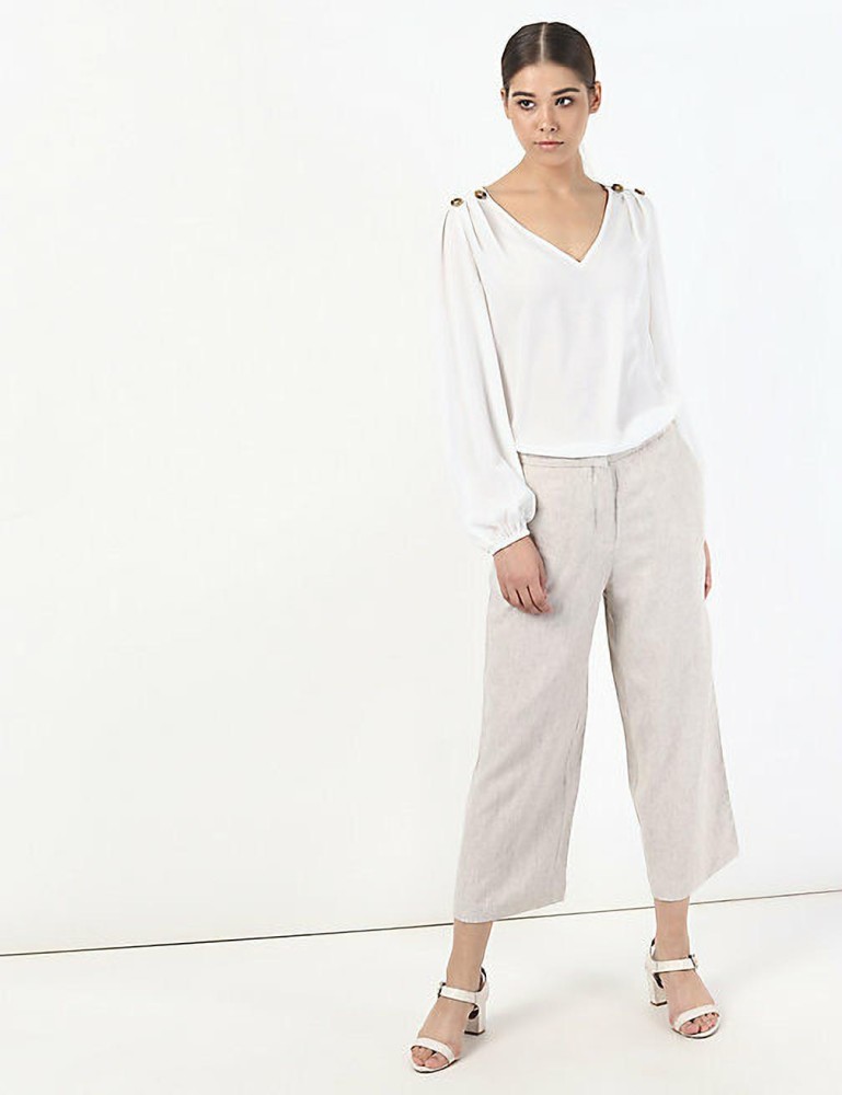 Marks Spencer White Trousers - Buy Marks Spencer White Trousers online in  India