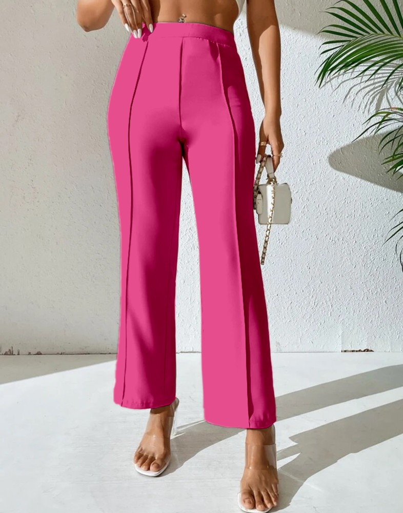 Buy Women's Pink Cropped Trousers Online