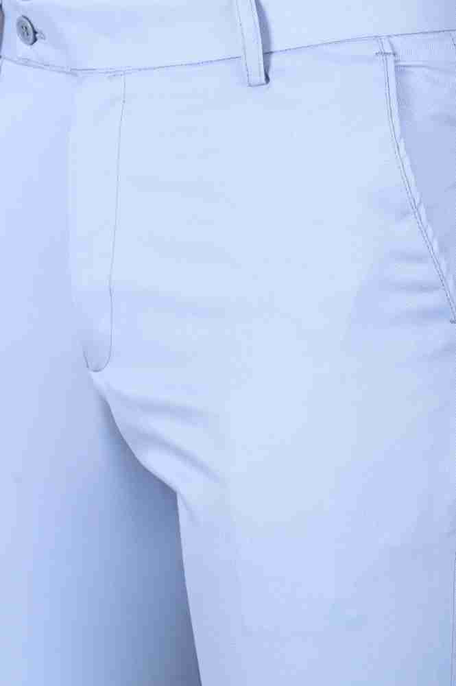MANCREW Sky Blue, Light Grey Formal Pant For Men - Formal Trouser combo