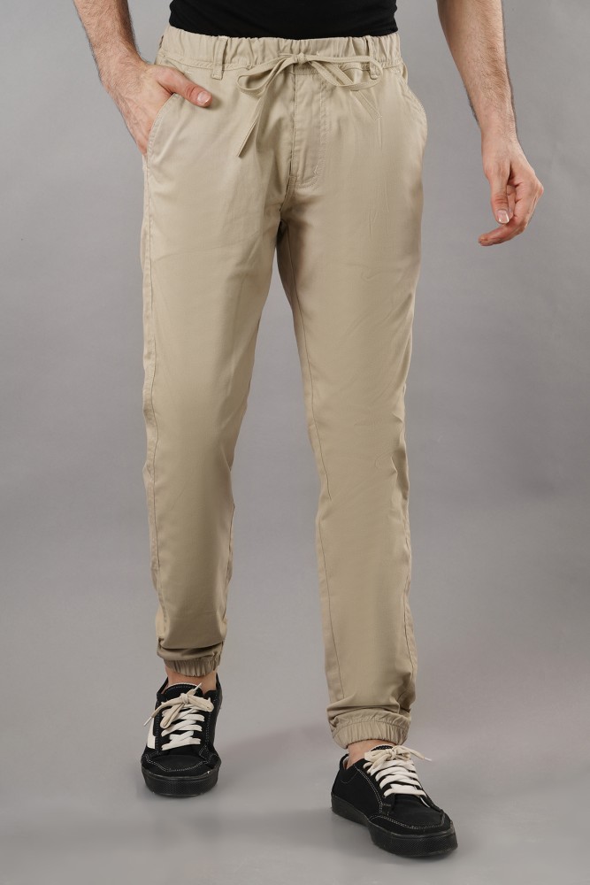 NIVASU Regular Fit Men Beige Trousers - Buy NIVASU Regular Fit Men