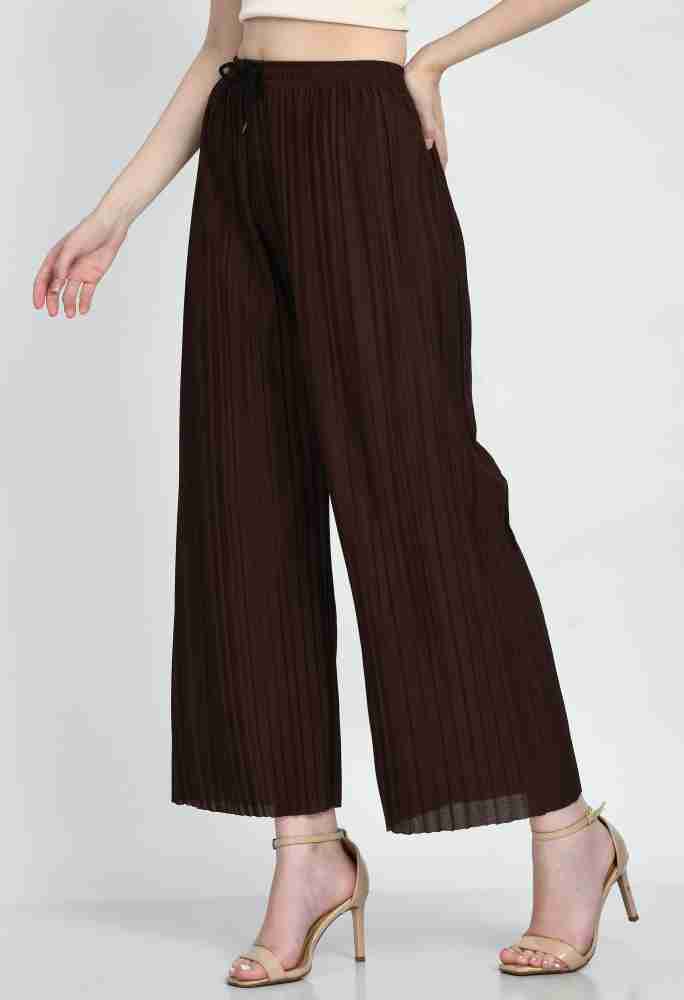 TOLIKE Regular Fit Women Brown, Cream Trousers - Buy TOLIKE Regular Fit  Women Brown, Cream Trousers Online at Best Prices in India