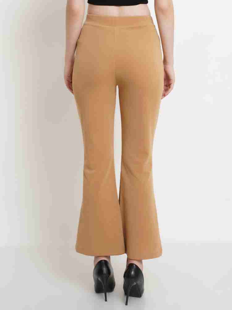 Buy Beige Trousers & Pants for Women by POPWINGS Online