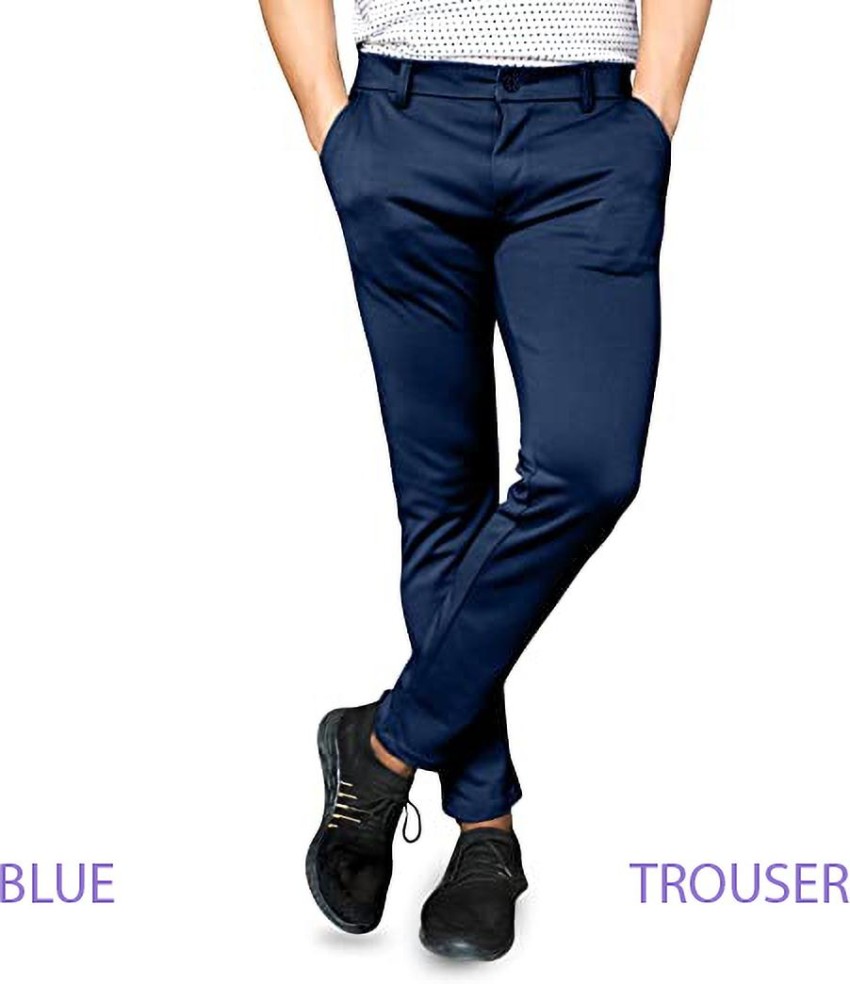 INDICLUB Slim Fit Men Light Blue Trousers  Buy INDICLUB Slim Fit Men Light Blue  Trousers Online at Best Prices in India  Flipkartcom