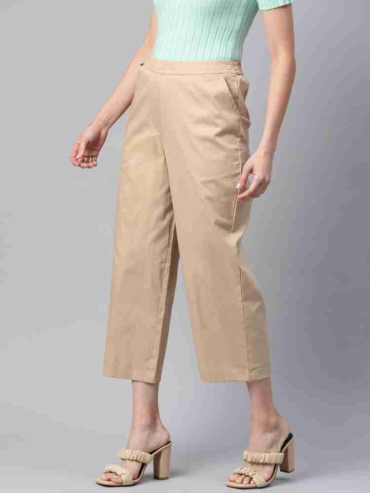 Buy Readiprint Fashions Women Lycra Fabric Beige Colour Pant online