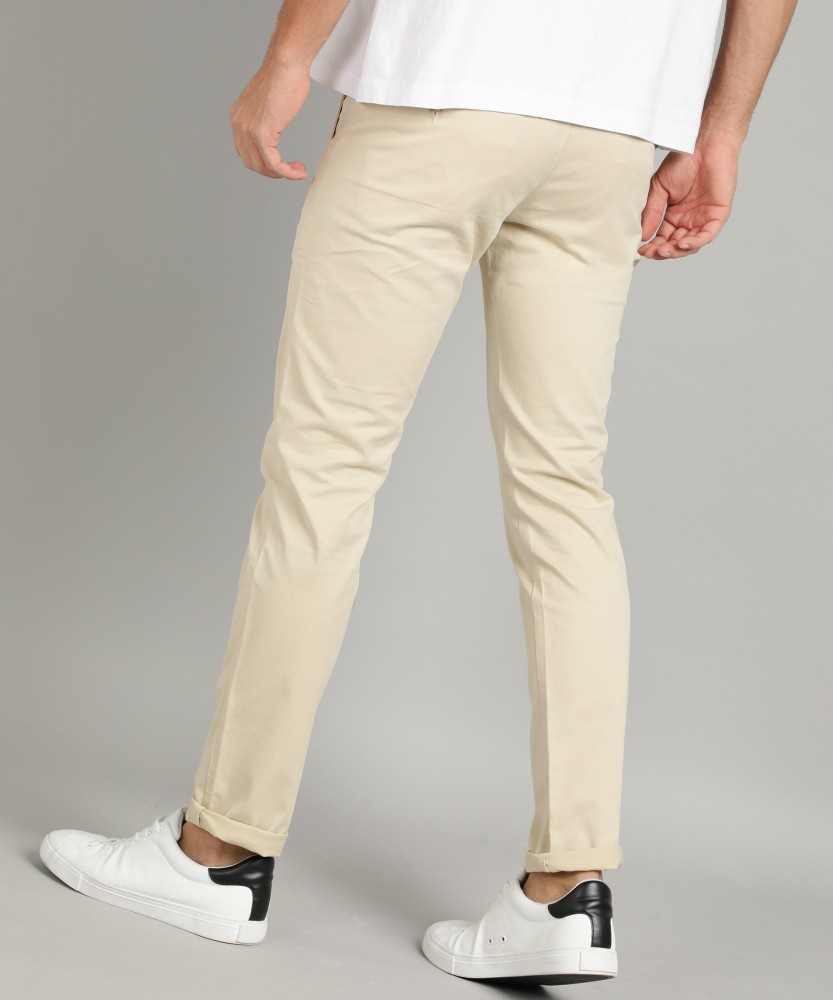 Urbano Fashion Slim Fit Men Cream Trousers - Buy Cream Urbano Fashion Slim  Fit Men Cream Trousers Online at Best Prices in India