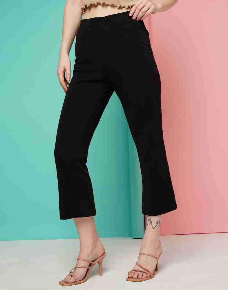 Selvia Regular Fit Women Black Trousers - Buy Selvia Regular Fit Women  Black Trousers Online at Best Prices in India