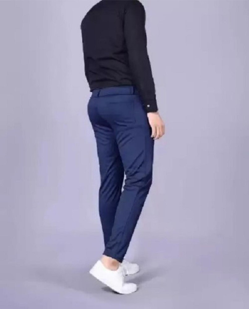 Buy Harshit Points Navy Blue Color Slim Fit Men's Lycra Trousers - Soft and  Comfortable Stretch Materil Online at Best Prices in India - JioMart.