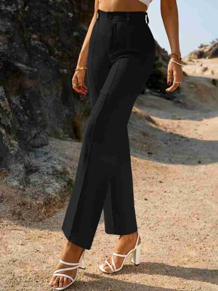 KILLAR LOOK Regular Fit Women Black Trousers - Buy KILLAR LOOK