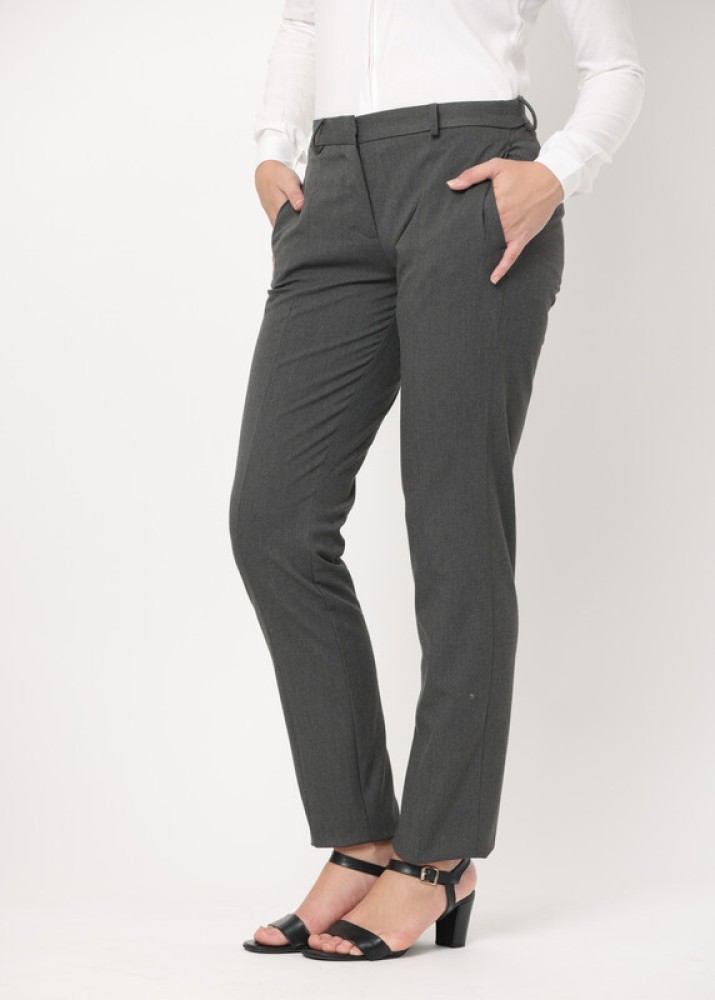 Dark grey best sale skinny trousers womens