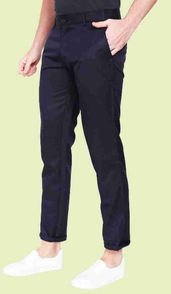 AD & AV Regular Fit Men Blue Trousers - Buy AD & AV Regular Fit