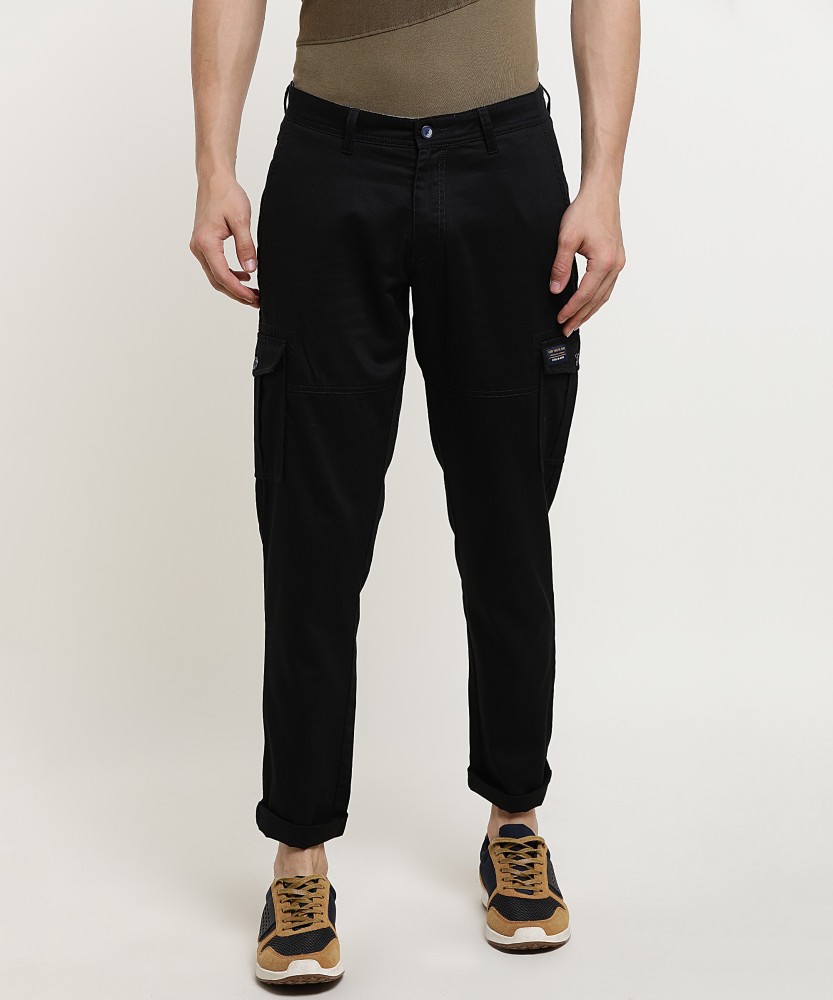 Buy Louis Philippe Black Linen Slim Fit Trousers for Mens Online  Tata CLiQ