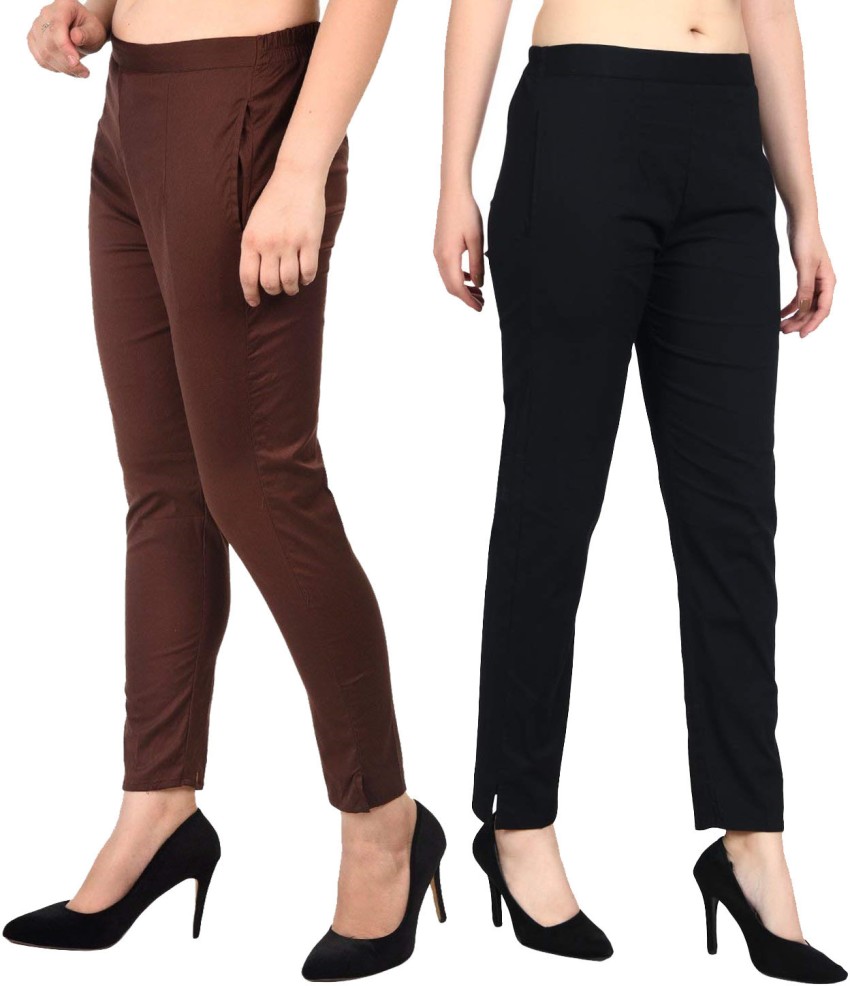 SriSaras Slim Fit Women Multicolor Trousers - Buy SriSaras Slim Fit Women  Multicolor Trousers Online at Best Prices in India