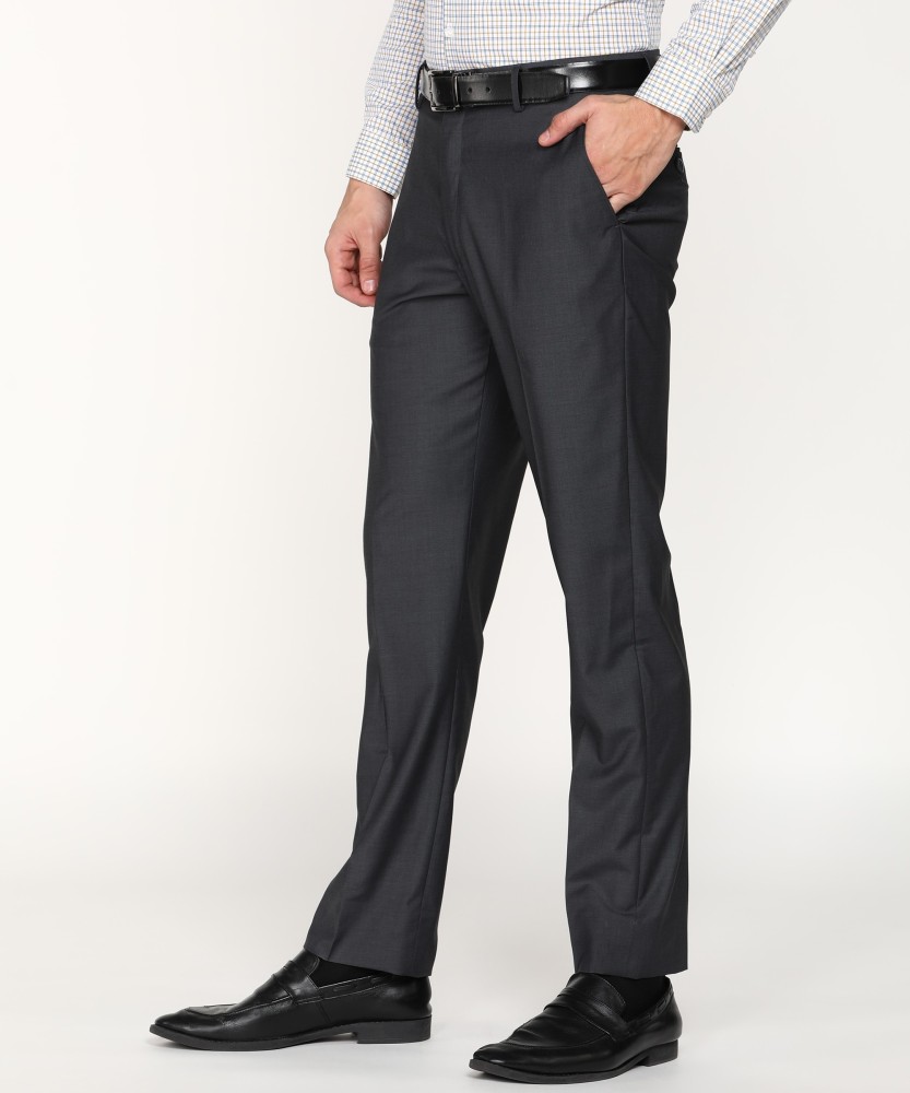 Buy Men Black Solid Slim Fit Casual Trousers Online  659478  Peter England