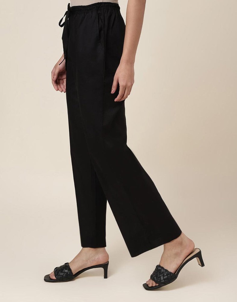 FUBACK Regular Fit Women Black Trousers - Buy FUBACK Regular Fit Women  Black Trousers Online at Best Prices in India