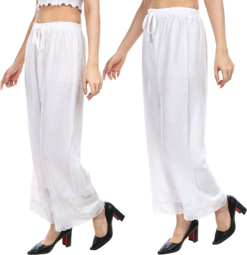 White palazzo 2025 pants flipkart