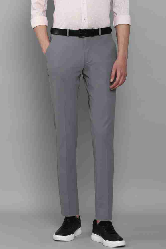 Buy Louis Philippe Grey Trousers Online - 628005