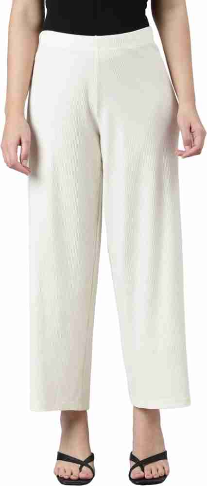 Buy White Trousers & Pants for Women by Go Colors Online