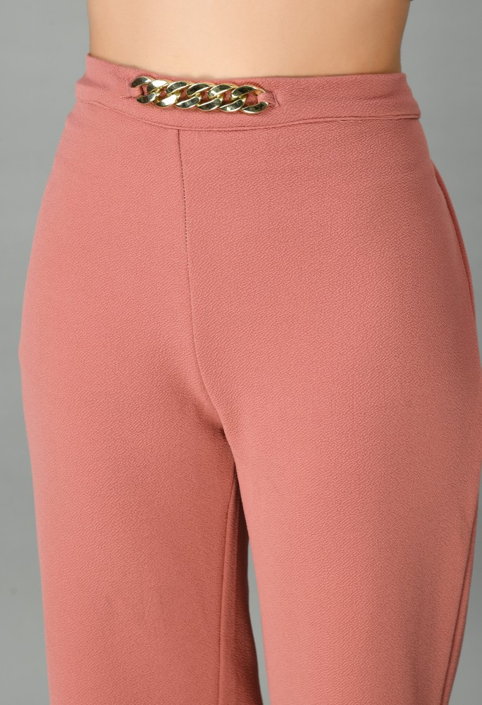 IUGA Relaxed Women Pink Trousers - Price History