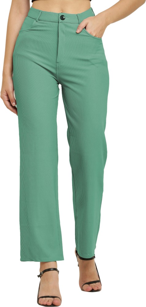 PRINCE.X Regular Fit Women Green Trousers - Buy PRINCE.X Regular