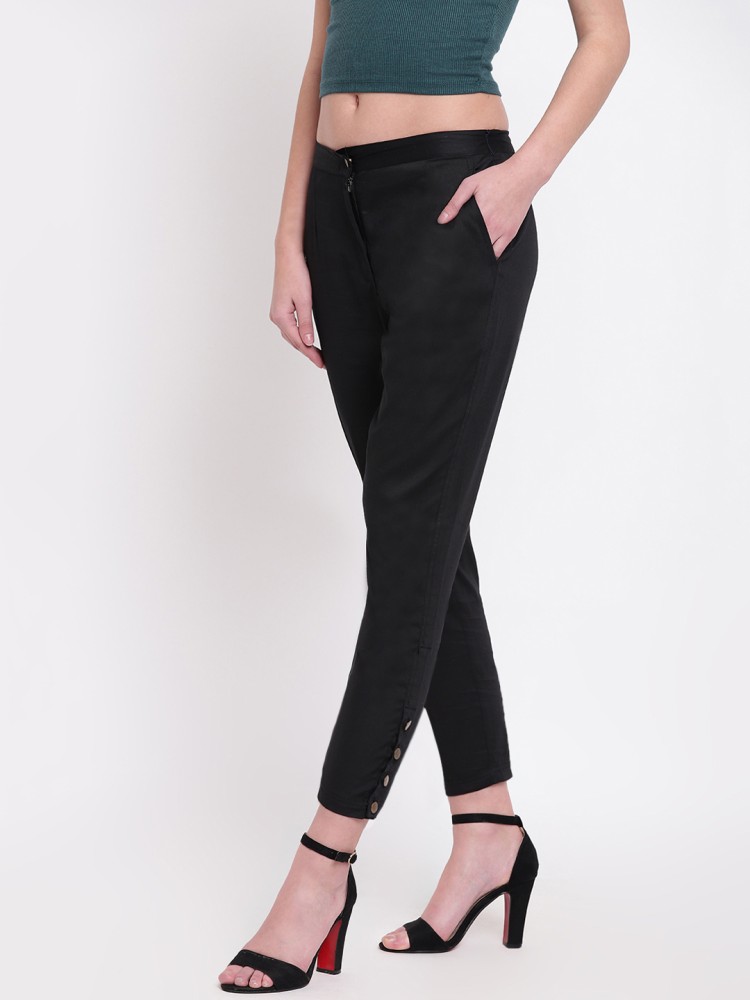 Niyo Girls Slim Fit Women Black Trousers - Buy Niyo Girls Slim Fit Women Black  Trousers Online at Best Prices in India