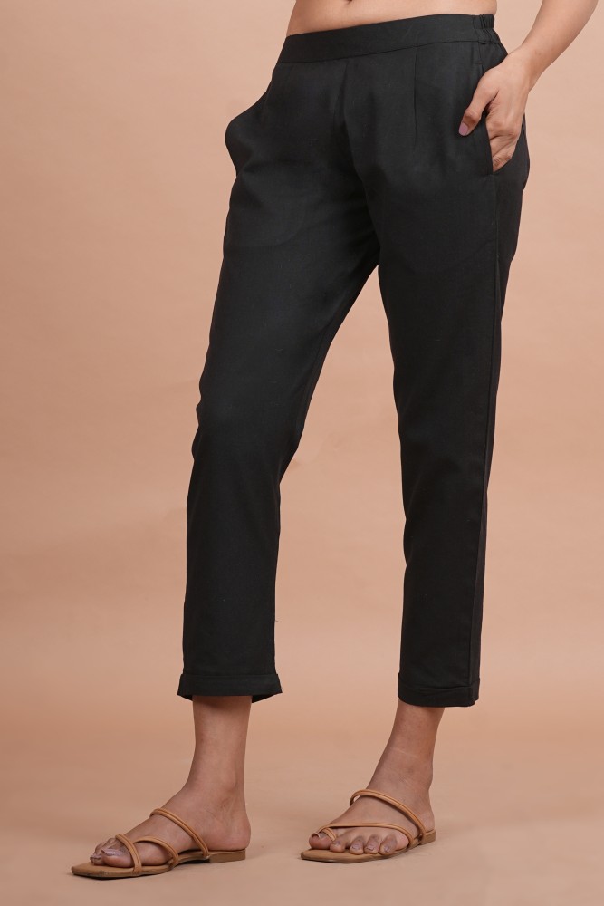 Black Linen Trousers For Women