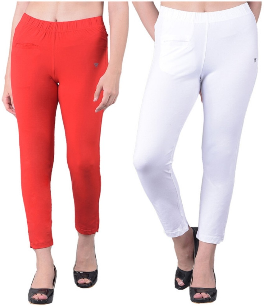 Comfort Lady Regular Fit Women Red, White Trousers - Buy Comfort Lady  Regular Fit Women Red, White Trousers Online at Best Prices in India