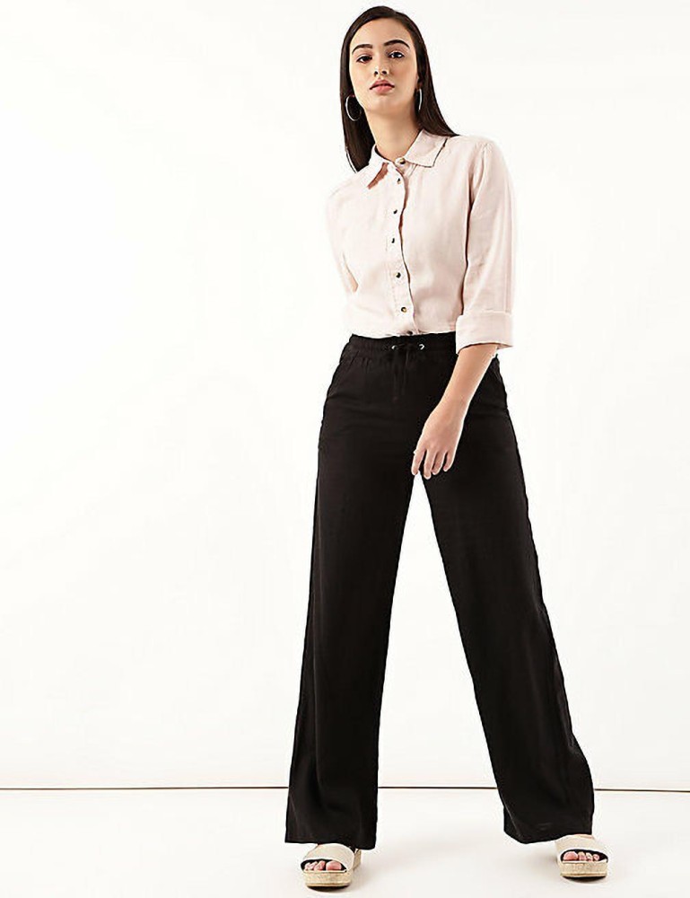 Marks and spencer black trousers ladies best sale