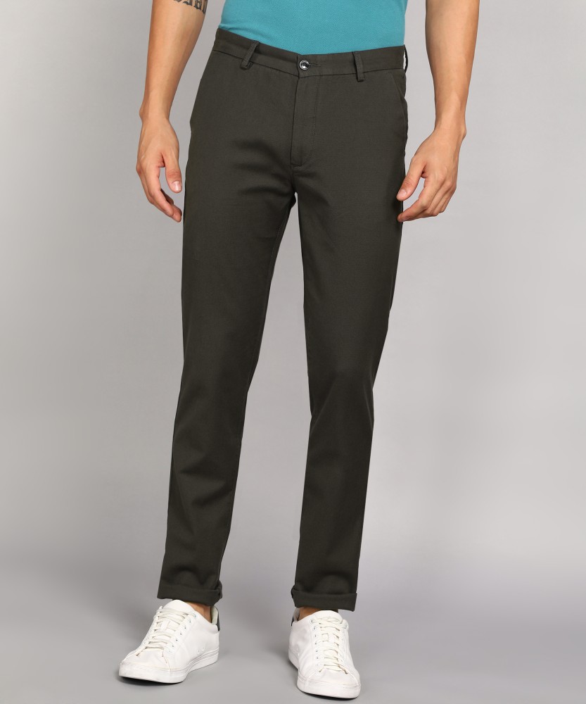 Buy Arrow Sport Mens Solid Slim Fit Khaki Casual Trousers Online  Lulu  Hypermarket India