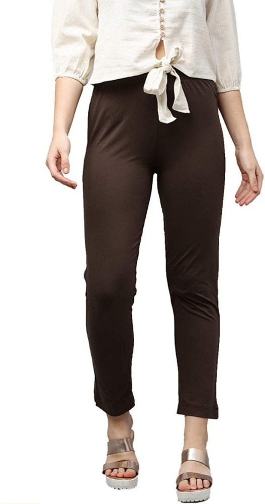 Buy YASH GALLERY Brown Mid Rise Pants for Women Online  Tata CLiQ