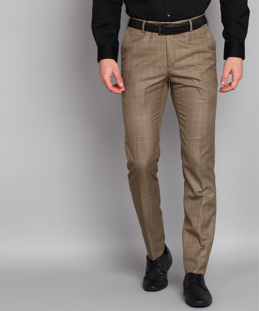 Brown Check Trousers  Selling Fast at Pantaloonscom