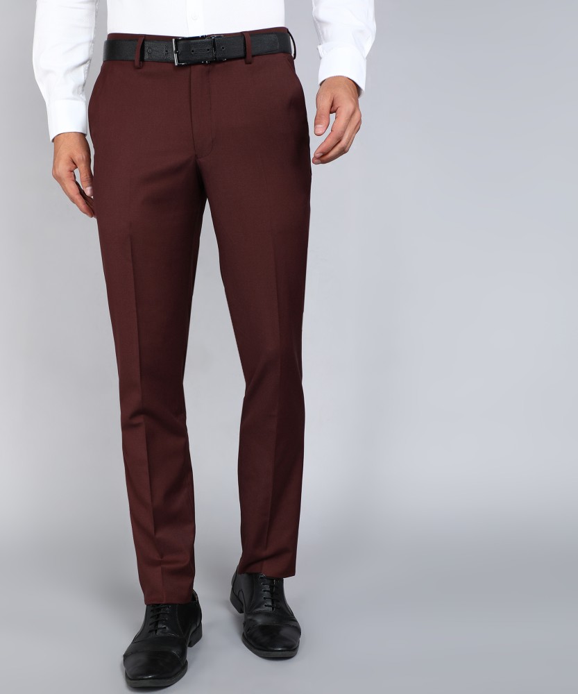 Louis Philippe Maroon Trousers