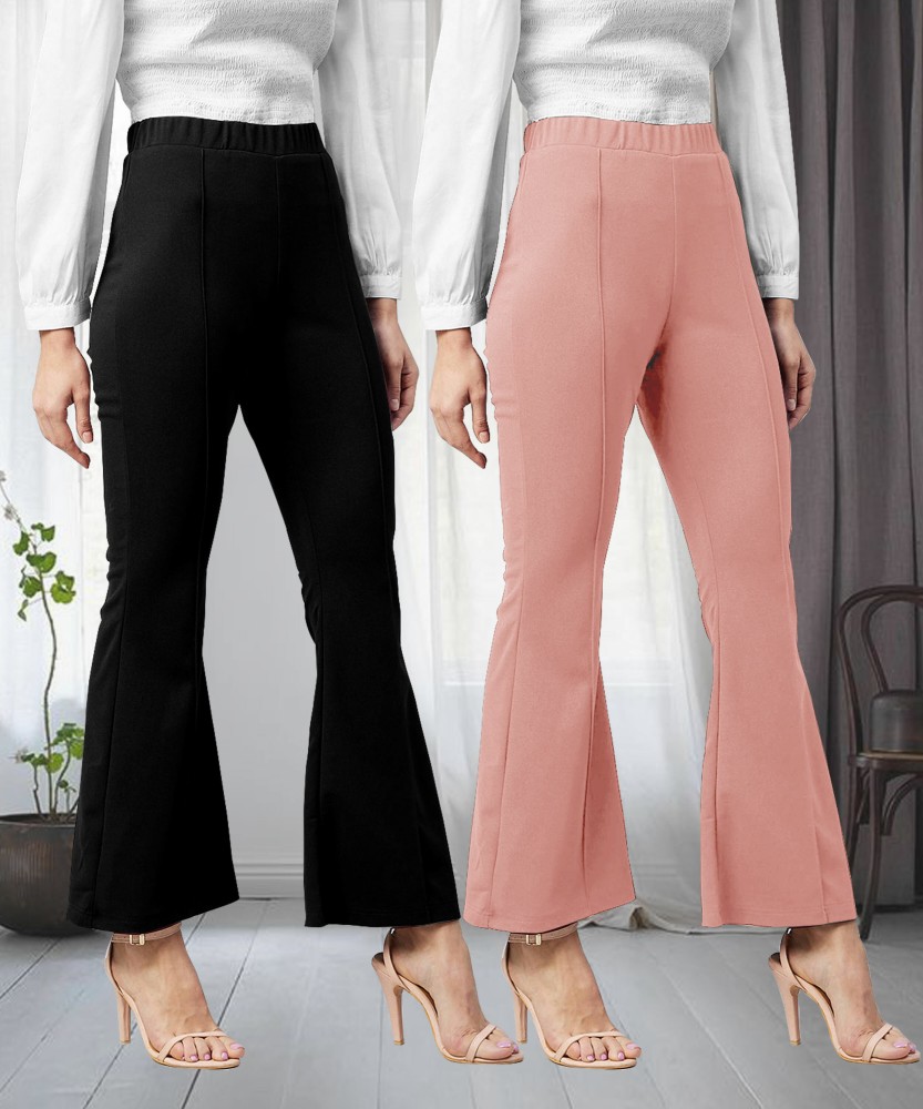 Foxter Regular Fit Women Black Trousers - Buy Foxter Regular Fit Women  Black Trousers Online at Best Prices in India