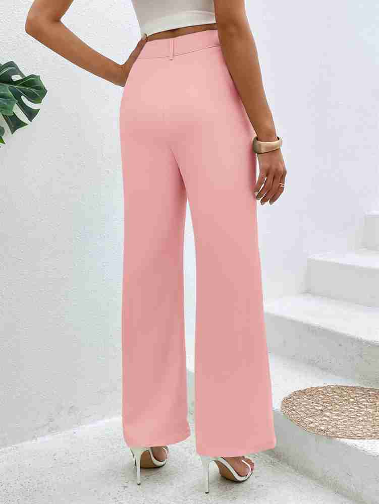 LEE TEX Regular Fit Women Pink Trousers - Buy LEE TEX Regular Fit